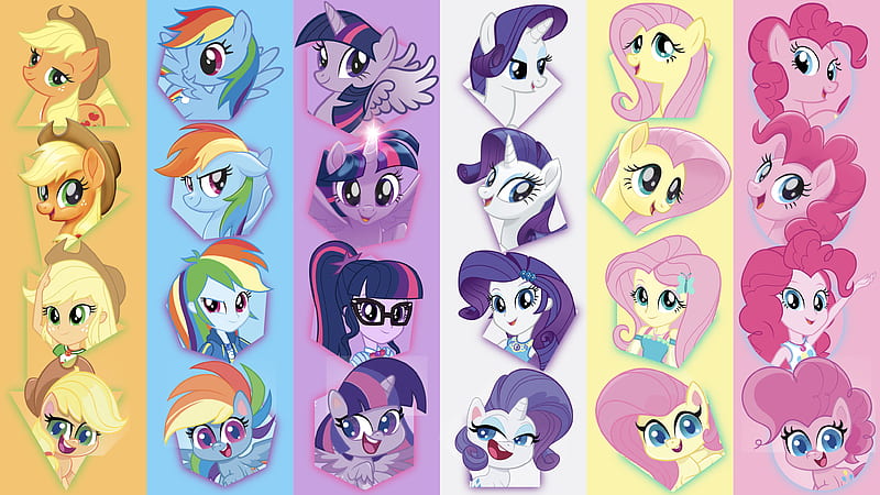 My Little Pony, Twilight Sparkle , Sci-Twi (My Little Pony) , Rainbow Dash , Applejack (My Little Pony) , Rarity (My Little Pony) , Fluttershy (My Little Pony) , Pinkie Pie , My Little Pony: Friendship Is Magic , My Little Pony: Equestria Girls , My Little Pony: Pony Life, HD wallpaper