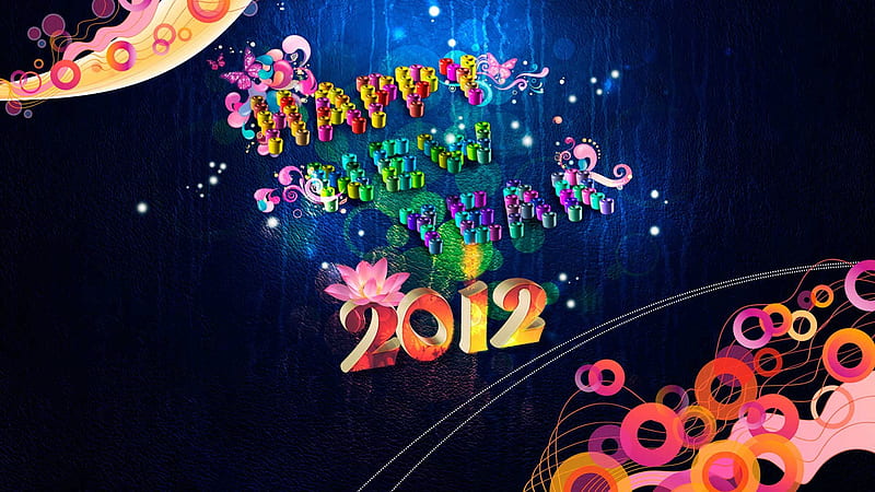 Happy New Year-2012 Year theme 06, HD wallpaper