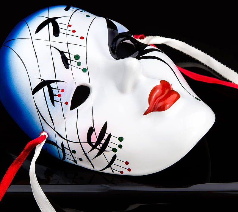 Theater Mask, act, drama, hidden, mystery, play, white, HD wallpaper