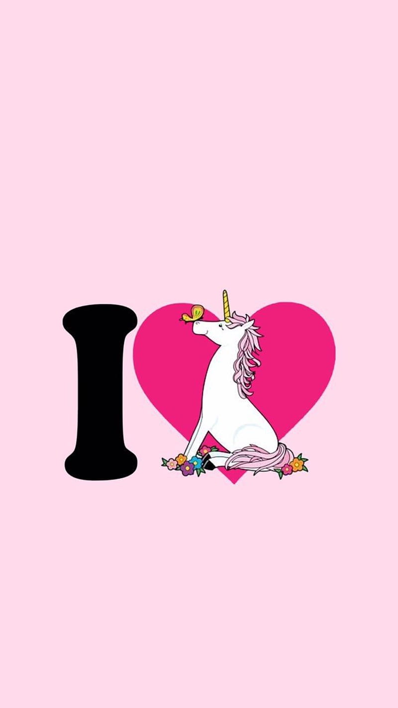 Unicorn, cute-unicorn, love, love unicorn, pink-unicorn, unicornlove, HD phone wallpaper