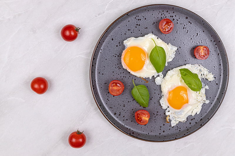 Food, Egg, Cherry Tomato, Fried Egg, HD wallpaper