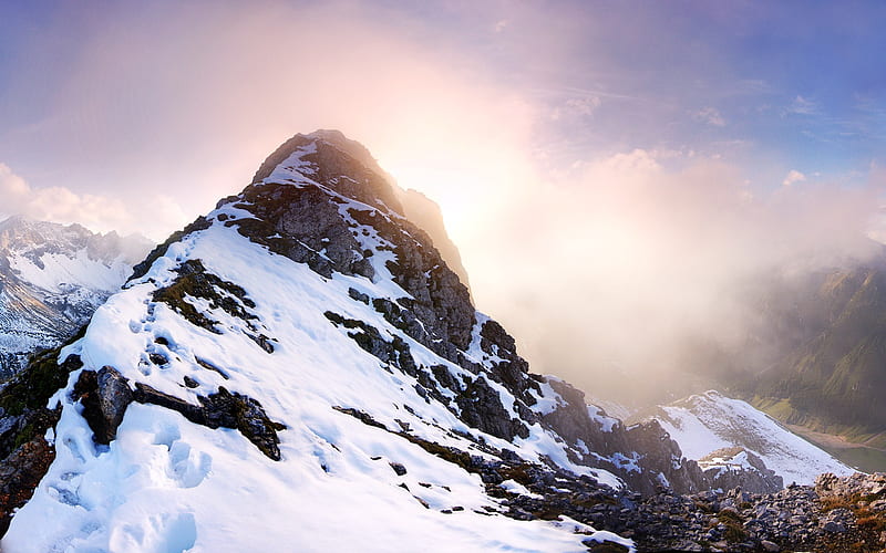 Majestic mountain scenery, HD wallpaper