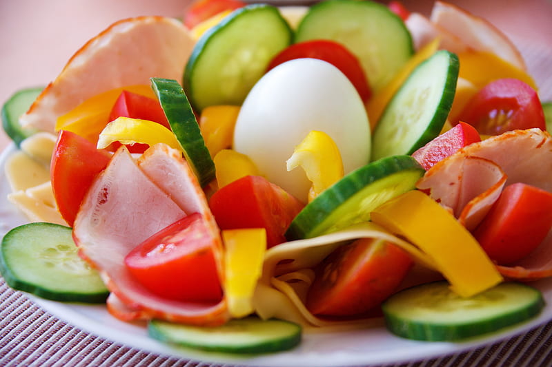 Healthy salad, egg, graphy, health, food, salad, HD wallpaper