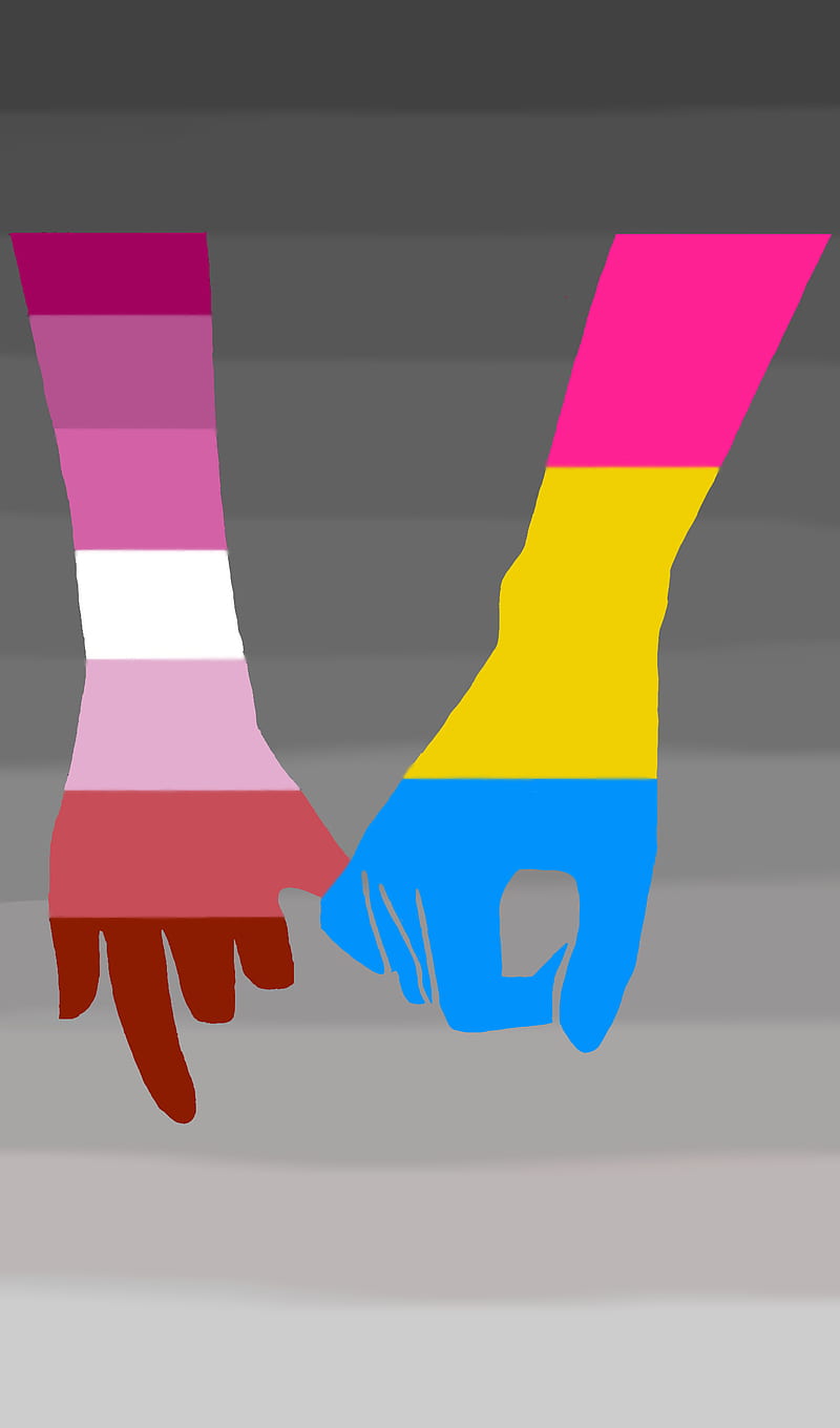 Gay Hands, lesbian, pansexual, hand holding, pan, cute, lgbt, HD phone wallpaper