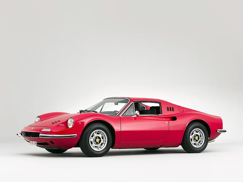 1972 Ferrari Dino 246 GTS, Coupe, V6, car, HD wallpaper