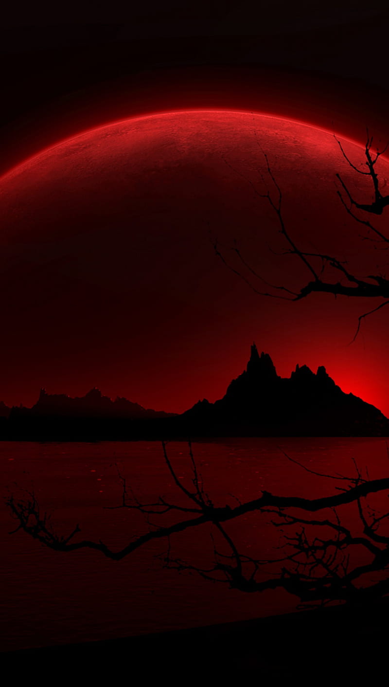 High Resolution Blood Moon Wolf, cool red moon HD wallpaper | Pxfuel