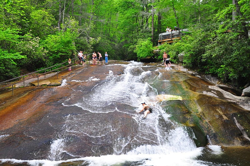 Sliding Rock Falls - North Carolina - USA, USA, Waterfalls, Sliding Rock Falls, North Carolina, HD wallpaper