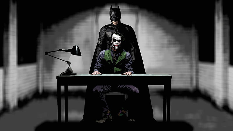 Batman And Joker, batman, superheroes, digital-art, artwork, joker, HD wallpaper