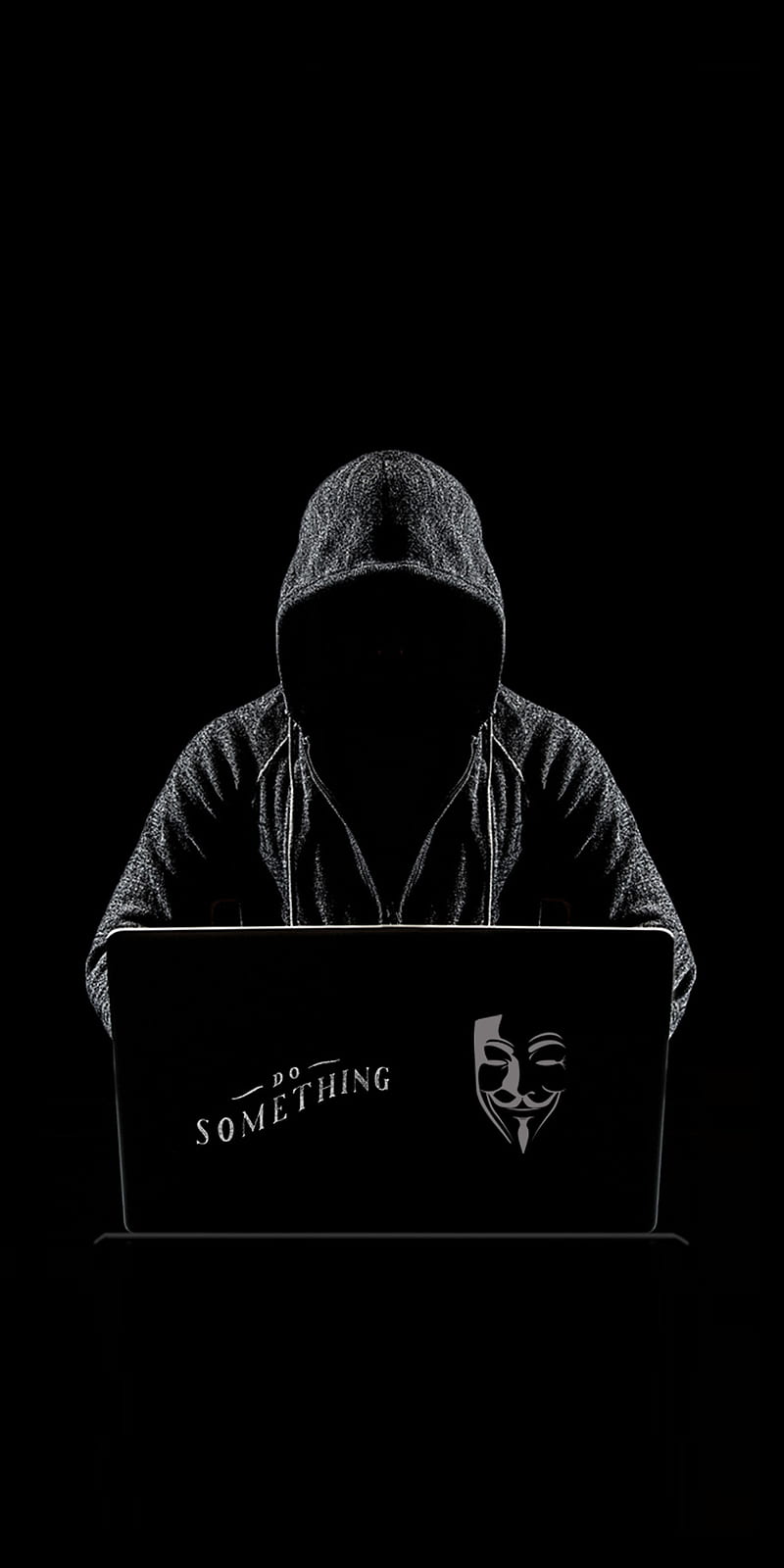 Do Something Hack 1, dark, hacked, hakerman, mask, tech, technology, HD phone wallpaper