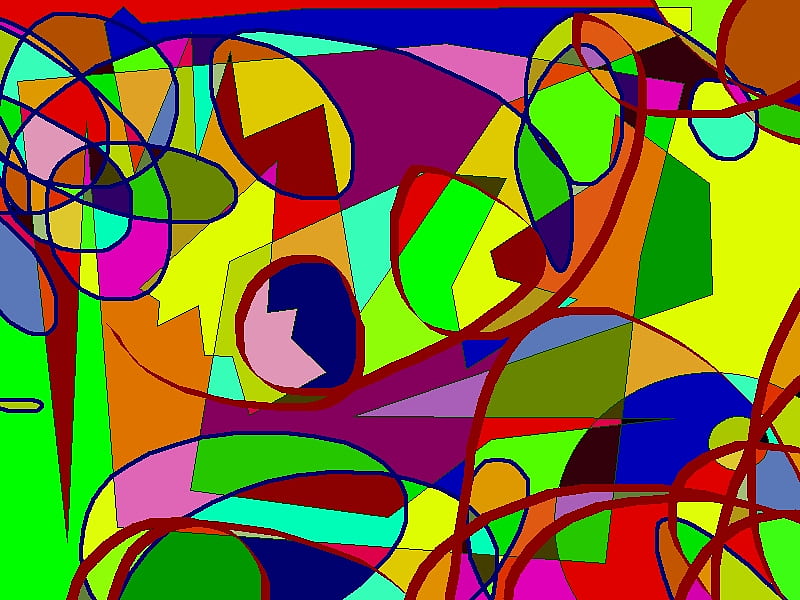 doodle, bright, fountain pen, messy, stained glass, HD wallpaper
