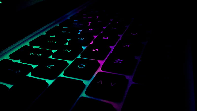 Keyboard, colour, colours, green, mac, macbook, pc, pink, purple, HD  wallpaper | Peakpx