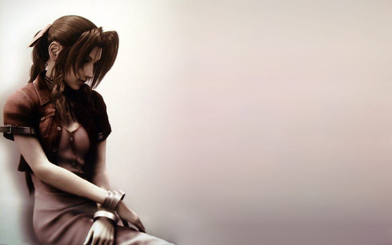 Final Fantasy Aerith, final-fantasy, games, alone, sad, HD wallpaper