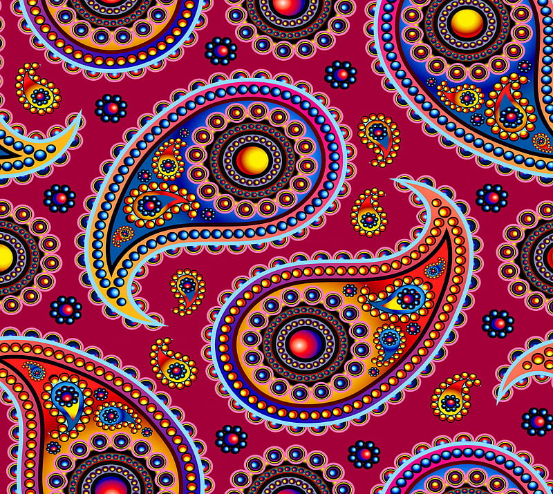 Paisley, abstract, art, colorful, designn, modern, pattern, HD wallpaper