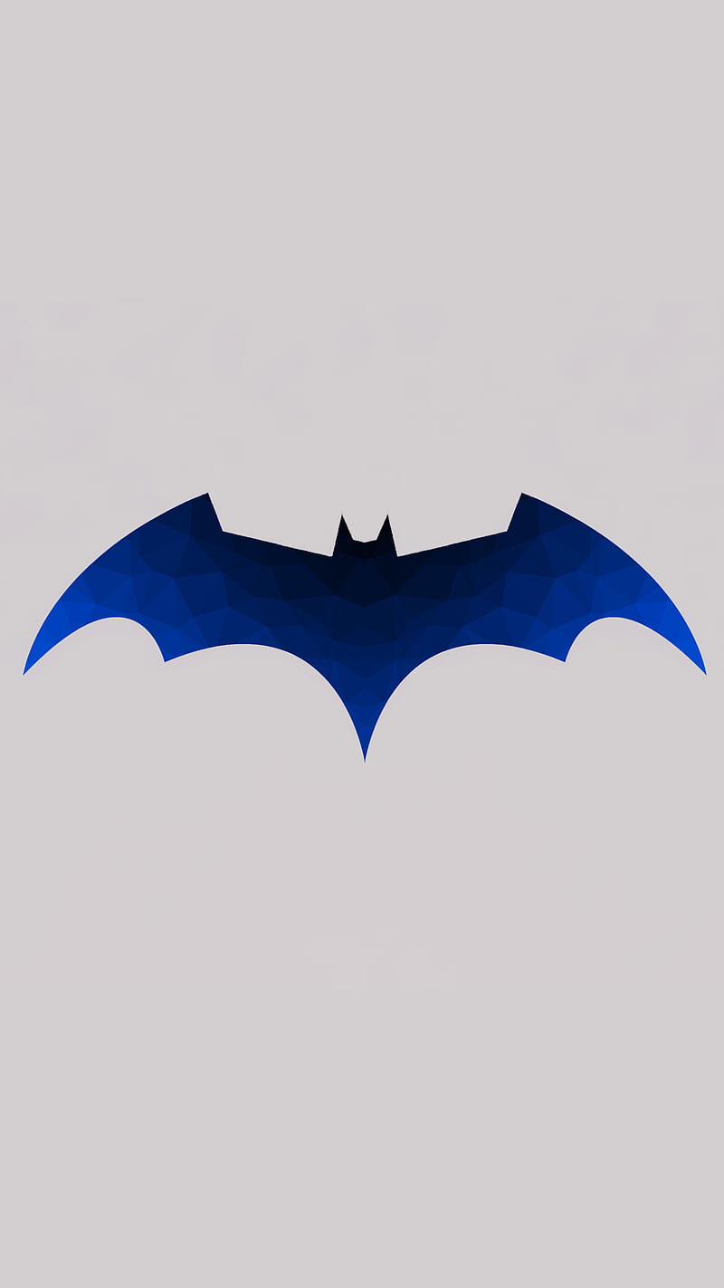 Batman Logo , bat, blue, batman logo, HD phone wallpaper