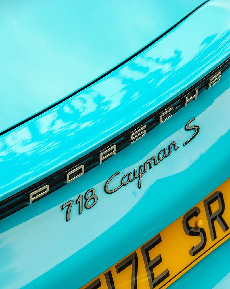 teal Porsche Cayman 718 S, HD phone wallpaper
