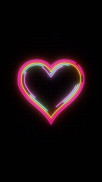 Cute pink neon hearts HD wallpapers  Pxfuel