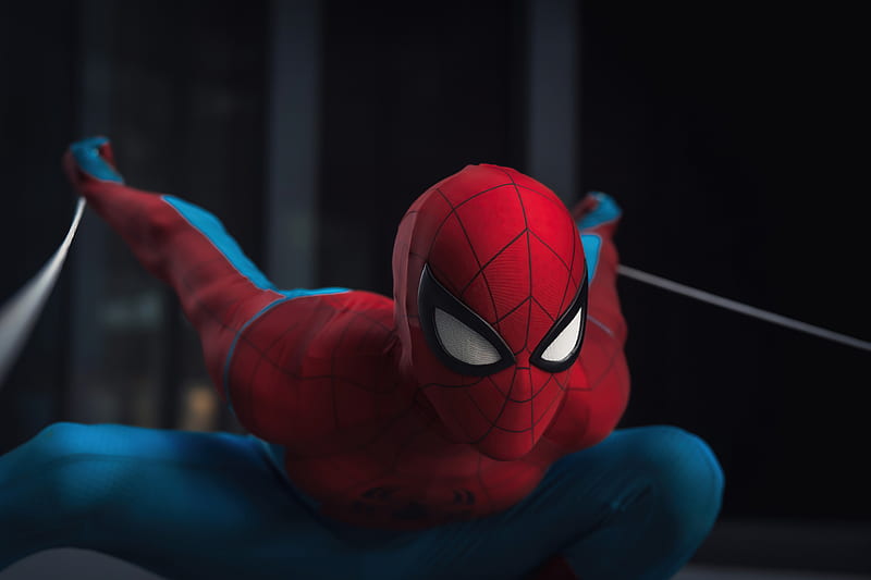 Spiderman In Action, spiderman, superheroes, artist, artwork, digital-art, HD wallpaper