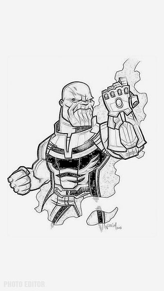 Buy Thanos Drawing Fine Art Print MARVEL the Avengers Online in India  Etsy