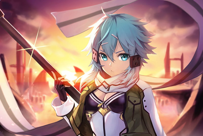 sword art online sinon iphone wallpaper