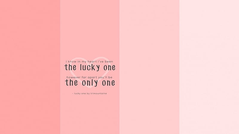Lucky One, shades, love, words, lucky, pink, HD wallpaper | Peakpx