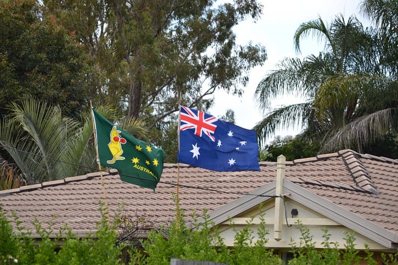 Aussie flags, australian, graphy, patriotic, flag, HD wallpaper