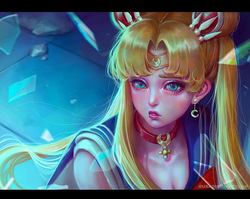 1920x1080px 1080p Free Download Sailor Moon Art Usagi Christy Lam Fantasy Luminos Girl 1833