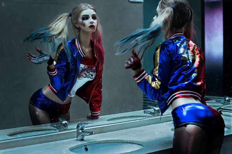Harley Quinn Cosplay , harley-quinn, cosplay, supervillain, behance, HD wallpaper