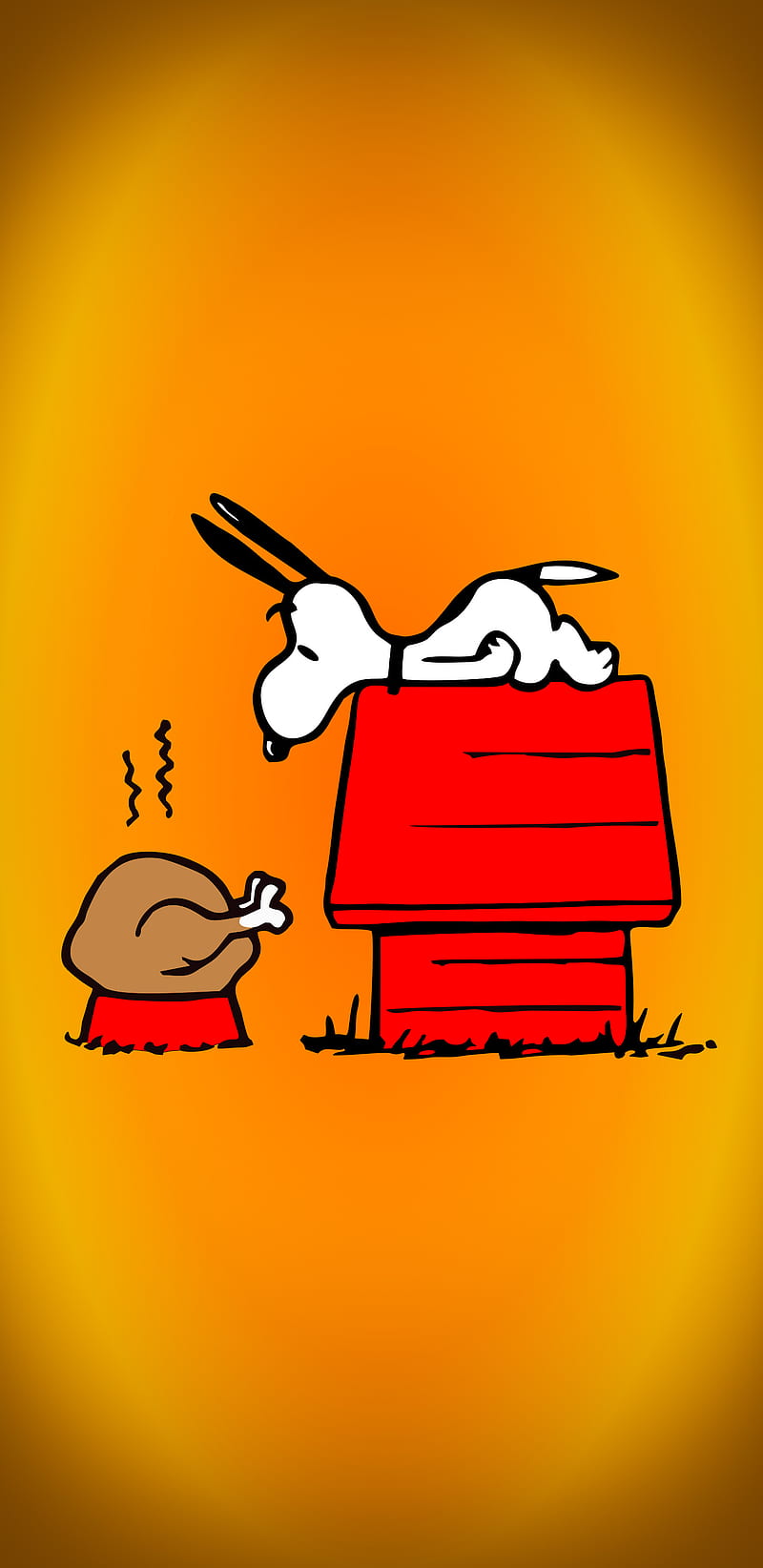 Snoopy Surprise, thanksgiving, turkey, house, charlie brown, peanuts, wraitude, HD phone wallpaper