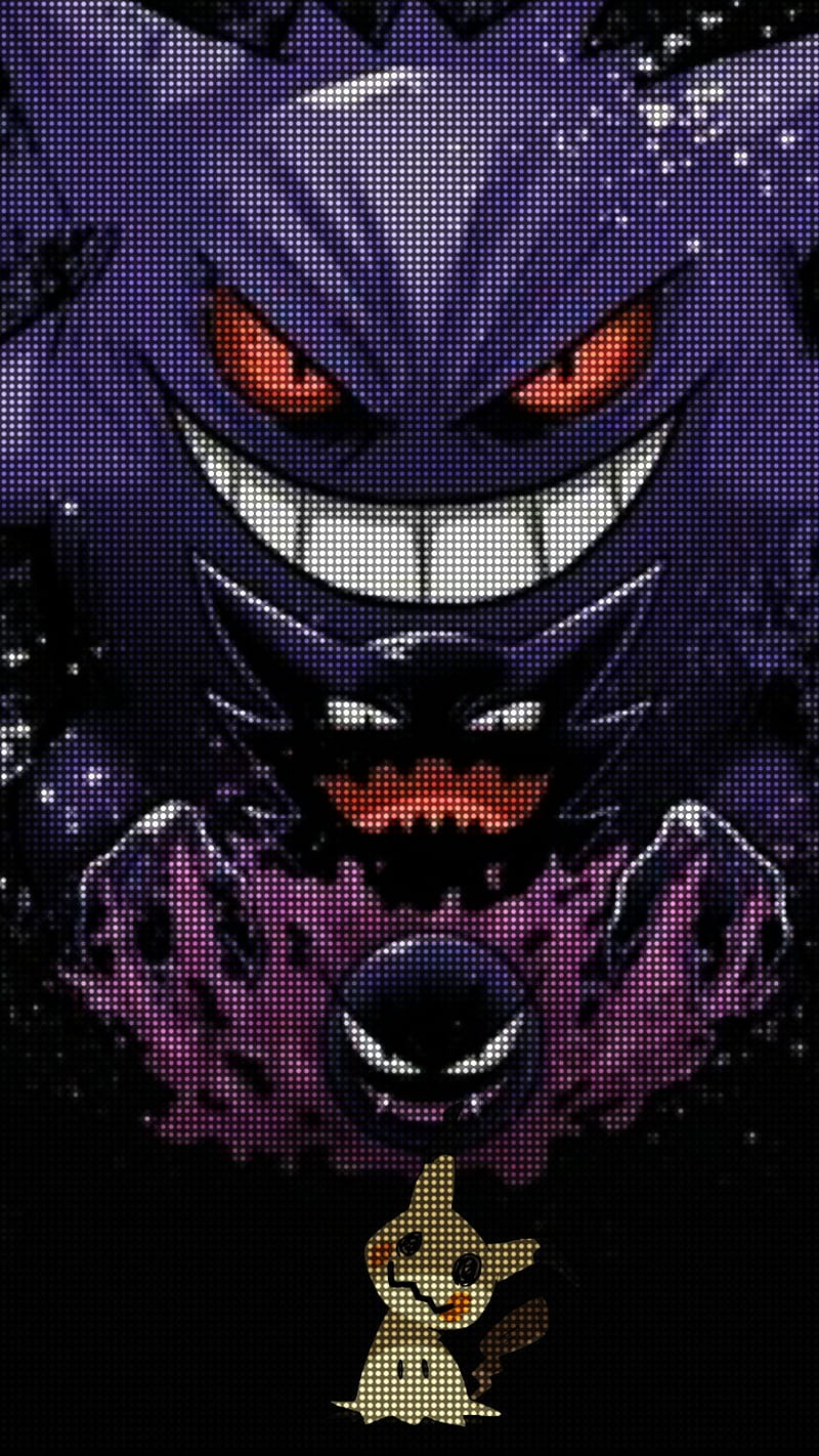 chasing the moon rinnairai Made a gengar phone background for