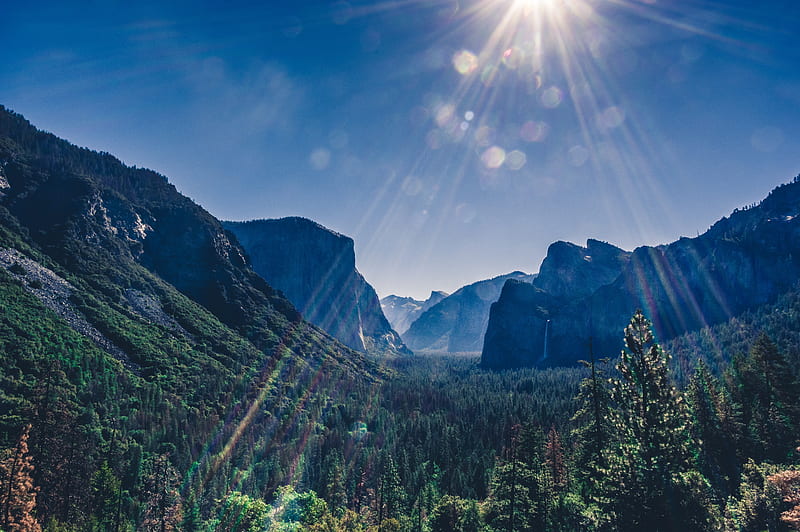 Yosemite Valley Landsacpe , yosemite, nature, mountains, valley, landscape, sunbeam, HD wallpaper