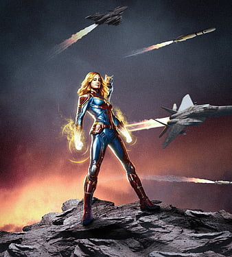 Captain Marvel Movie Poster Art, HD phone wallpaper