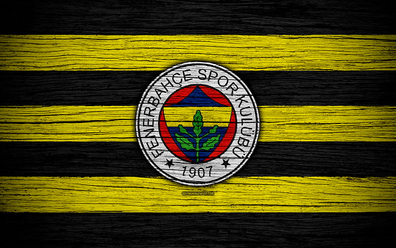 Fenerbahce Turkey, wooden texture, Super Lig, soccer, football club, FC Fenerbahce, art, football, FenerbahceFC, HD wallpaper