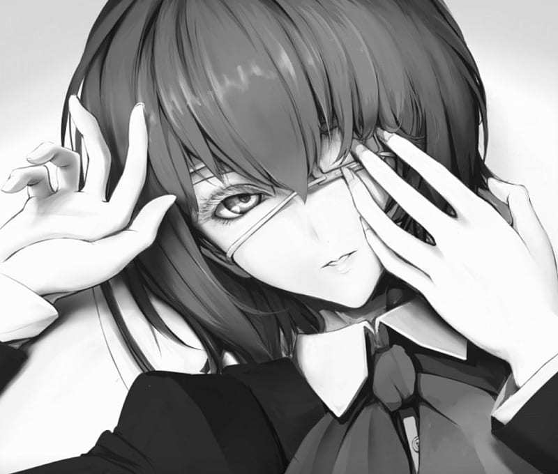 black-and-white-pencil-sketch-anime-girl-drawing-eye-patch