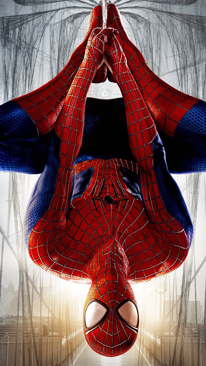 Andrew Garfield, red, spider-man, webhead, HD phone wallpaper