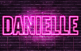 Daniel, vertical text, Daniel name, with names, blue neon lights, with ...
