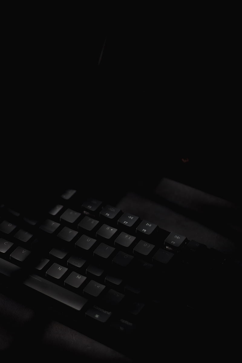 keyboard, keys, black, dark, HD phone wallpaper