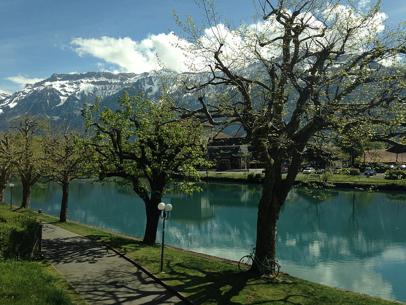 Interlaken, Lakes, Switzerland, Nature, HD wallpaper