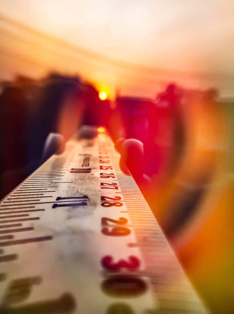 ruler, scale, highlight, blur, distortion, sun, HD phone wallpaper