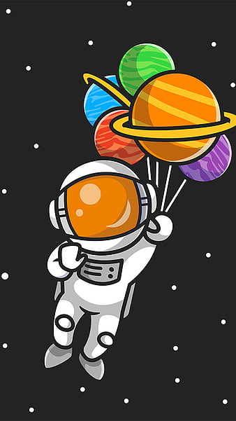 Space, astronaut, balloons, planet, planets, stars, HD phone wallpaper |  Peakpx