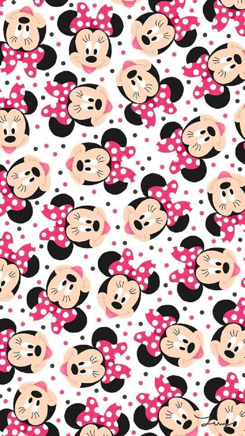 Disney inspired Minnie Mouse Tossed Heads cotton Etsy Mickey mouse  Minnie  mouse background Minnie mouse HD phone wallpaper  Pxfuel