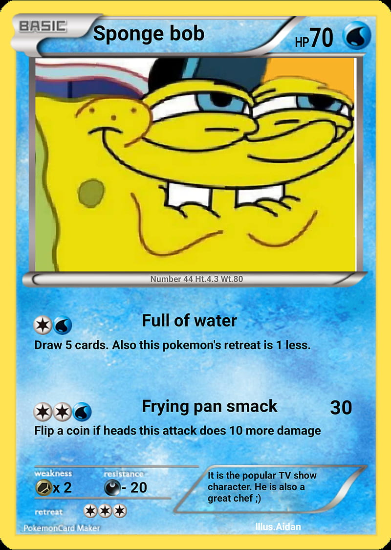 Spongbob, card, pokemon, spongebob, HD phone wallpaper