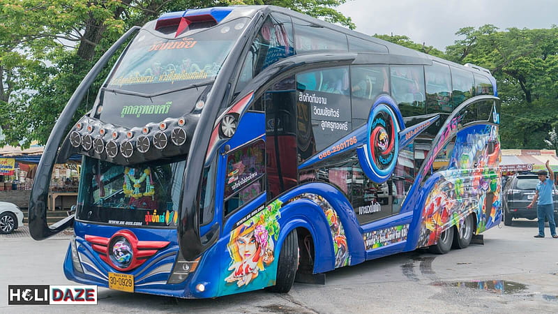 thai double decker bus, decker, double, thai, bus, HD wallpaper