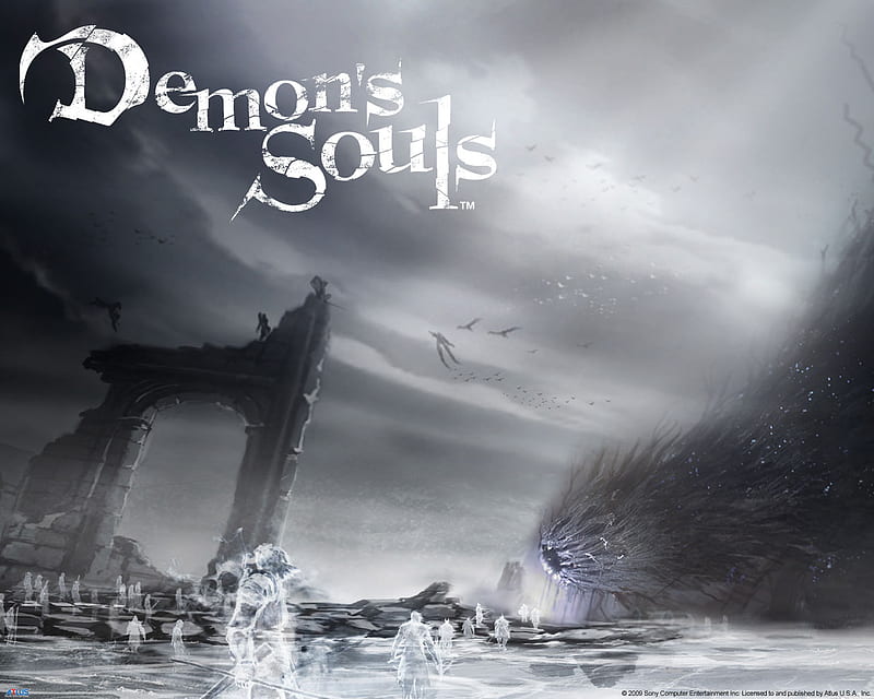 The Old One, colossus, finale, old one, boss, final, eerie, old, atmospheric, epic, huge, ps3, giant, from software, one, intimidating, demons souls, colossal, phantoms, awesome, players, HD wallpaper