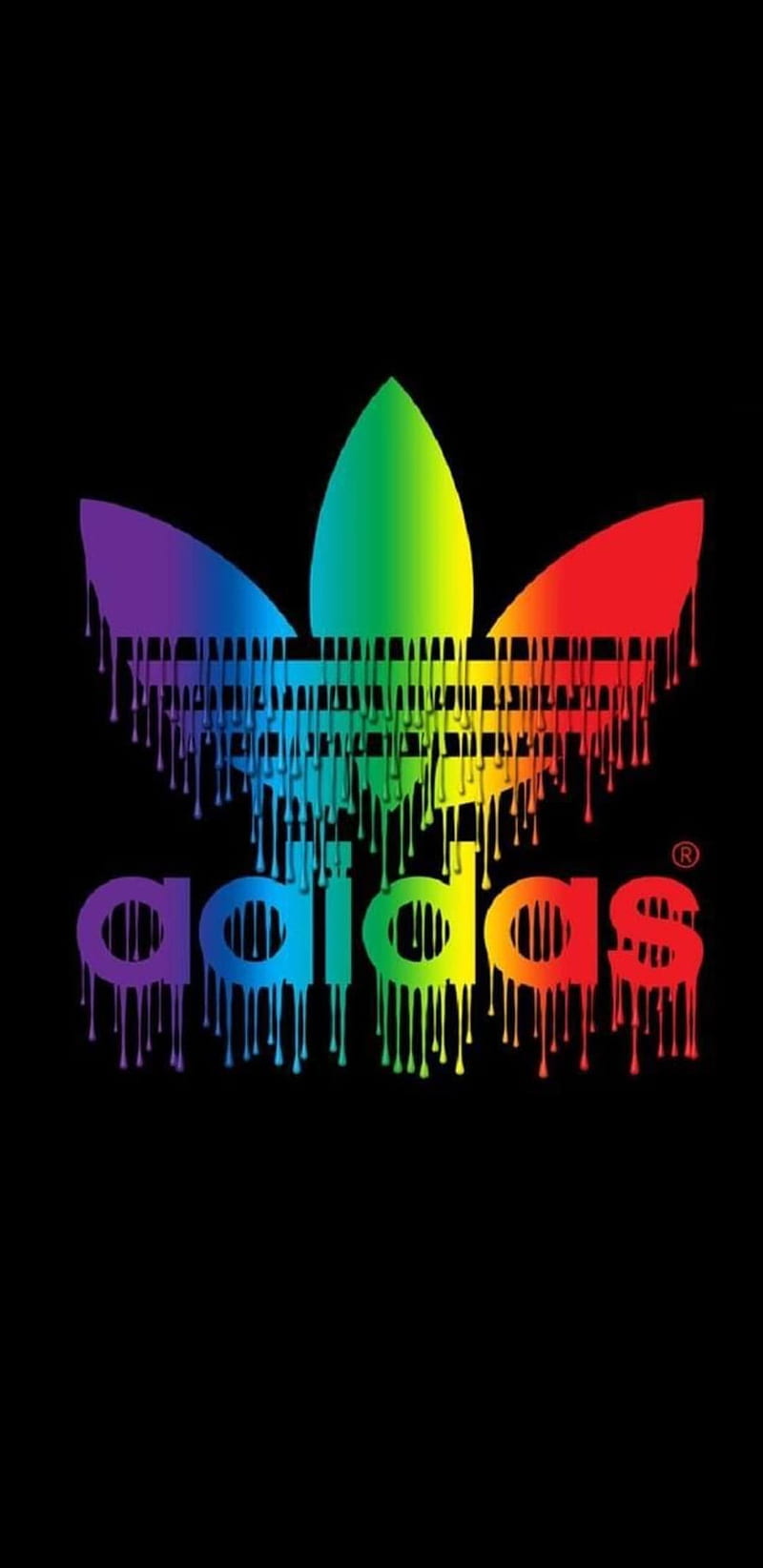 Adidas, brand, colour, logo, rainbow, HD phone wallpaper