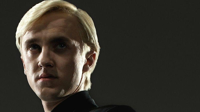 Blue Eyes White Hair Face Of Draco Malfoy In Ash Background Draco Malfoy, HD wallpaper