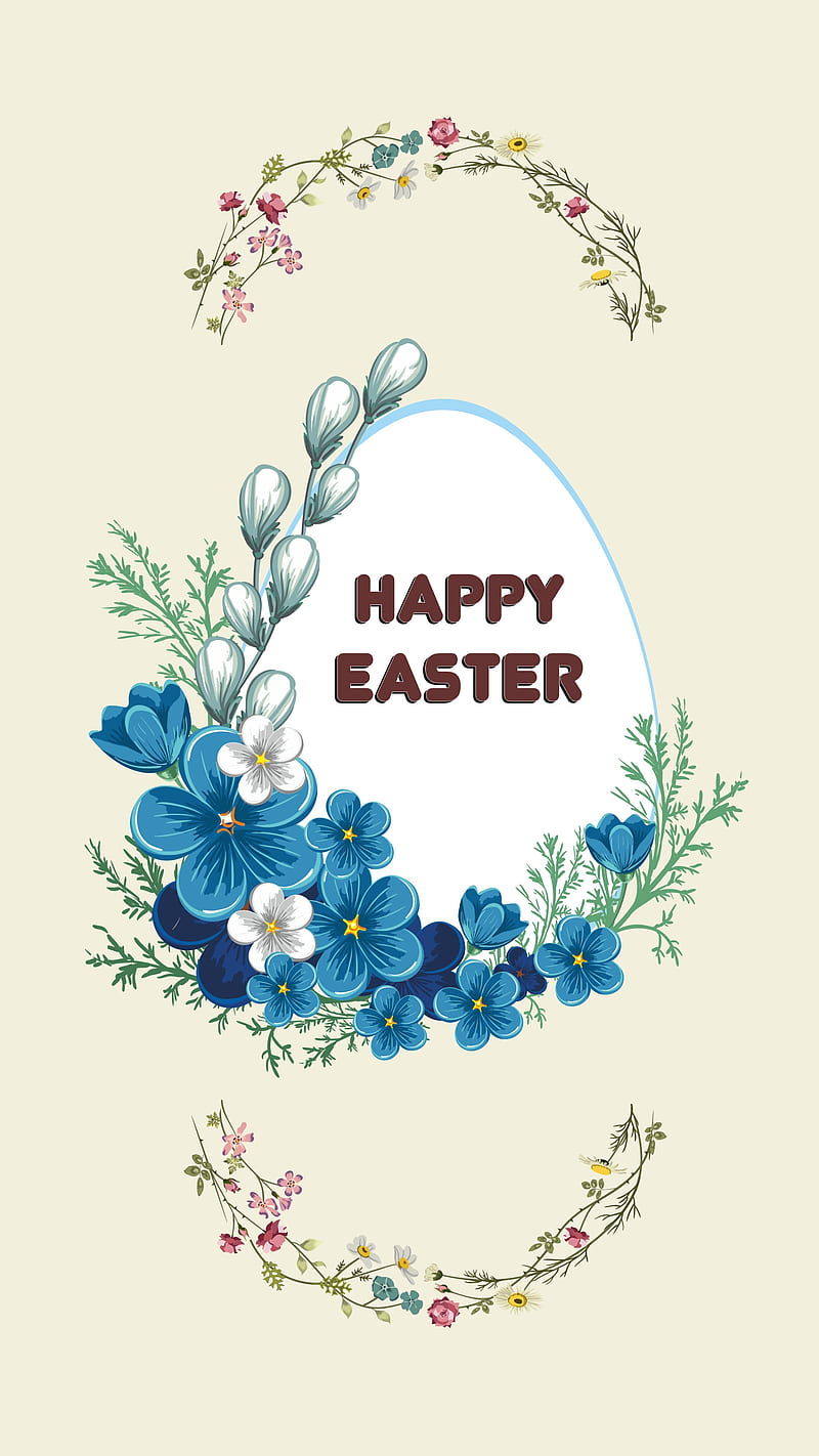 Happy Easter, easter, egg, flower, ipad, iphone, oppo, samsung ...
