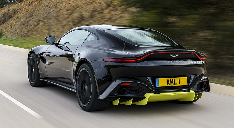 2019 Aston Martin Vantage (Onyx Black) - Rear Three-Quarter , car, HD wallpaper