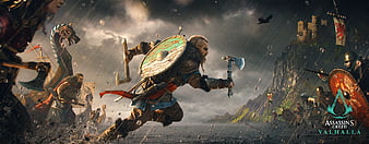 Assassin's Creed, Assassin's Creed Valhalla, Battle, Viking, HD wallpaper
