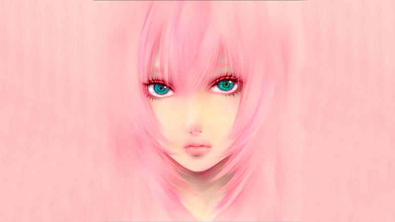 Pink Beauty, pretty, art, bonito, woman, fantasy, girl, serene, digital ...