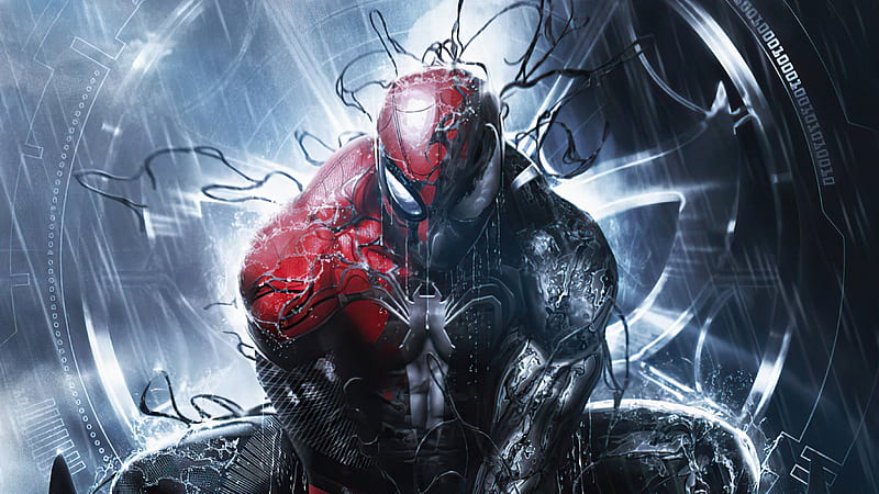 Symbiote Spiderman Comic Book Series , spiderman, superheroes, artist, artwork, digital-art, artstation, HD wallpaper